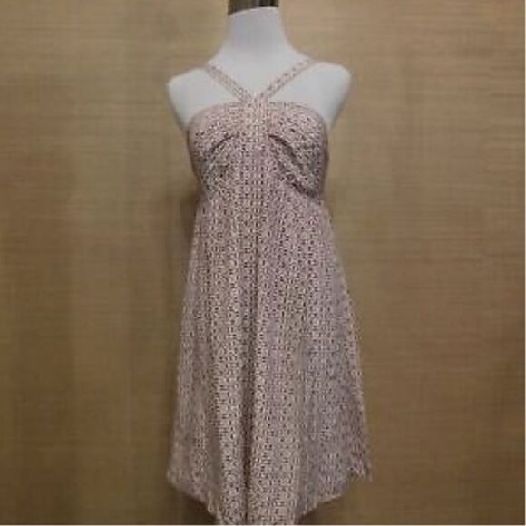 Madewell $150 Silk Convertible Halter Dress 2 Echo Grid G6487 - Picture 1 of 4